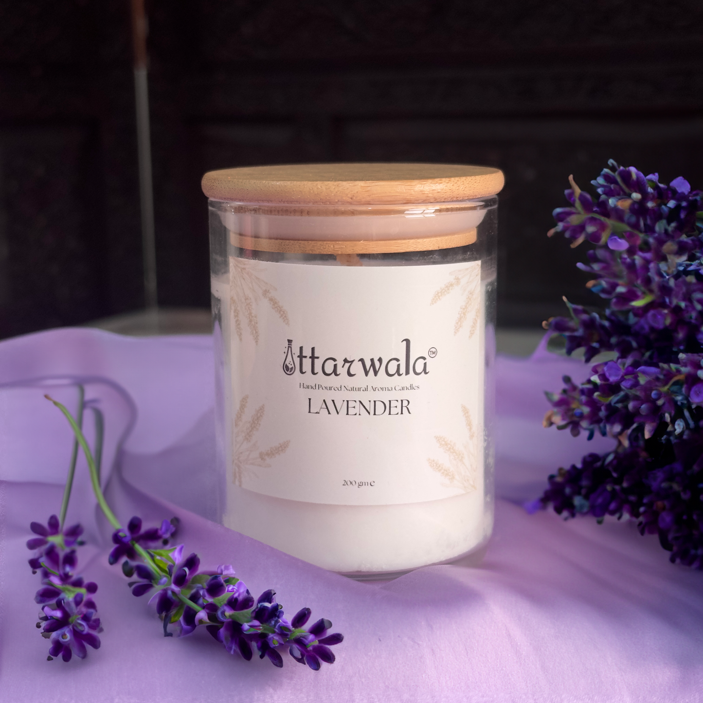 Lavender Hand-Poured Aroma Candle