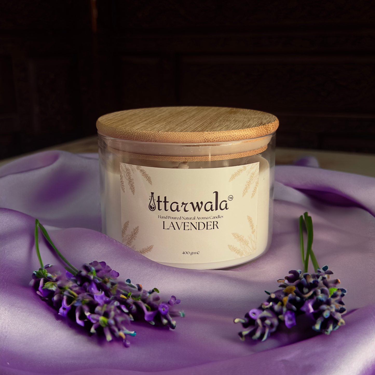 Lavender Hand-Poured Aroma Candle