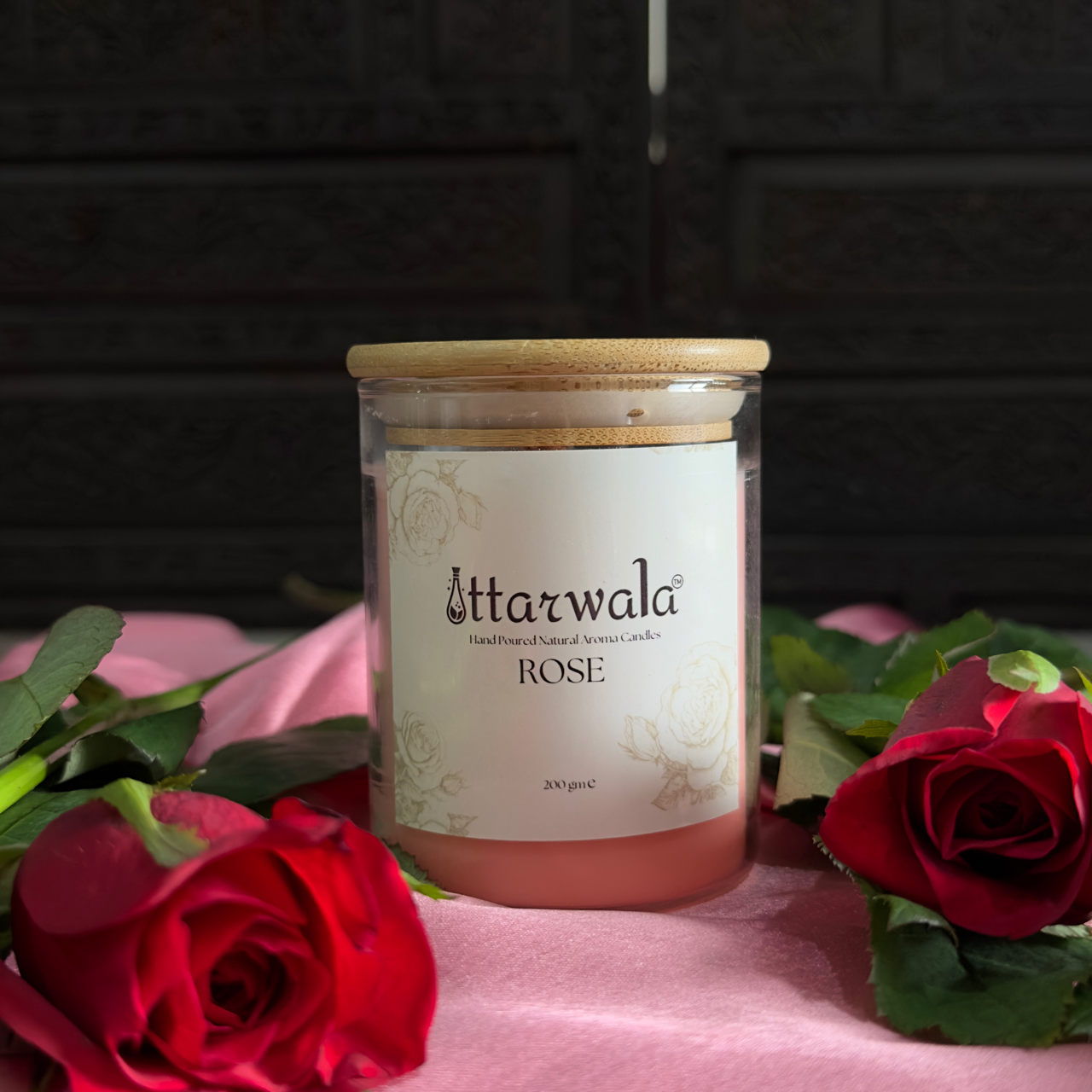 Rose Hand-Poured Aroma Candle