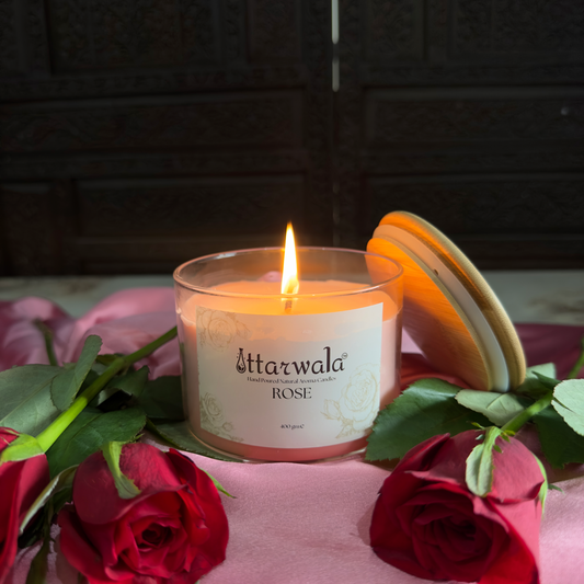 Rose Hand-Poured Aroma Candle